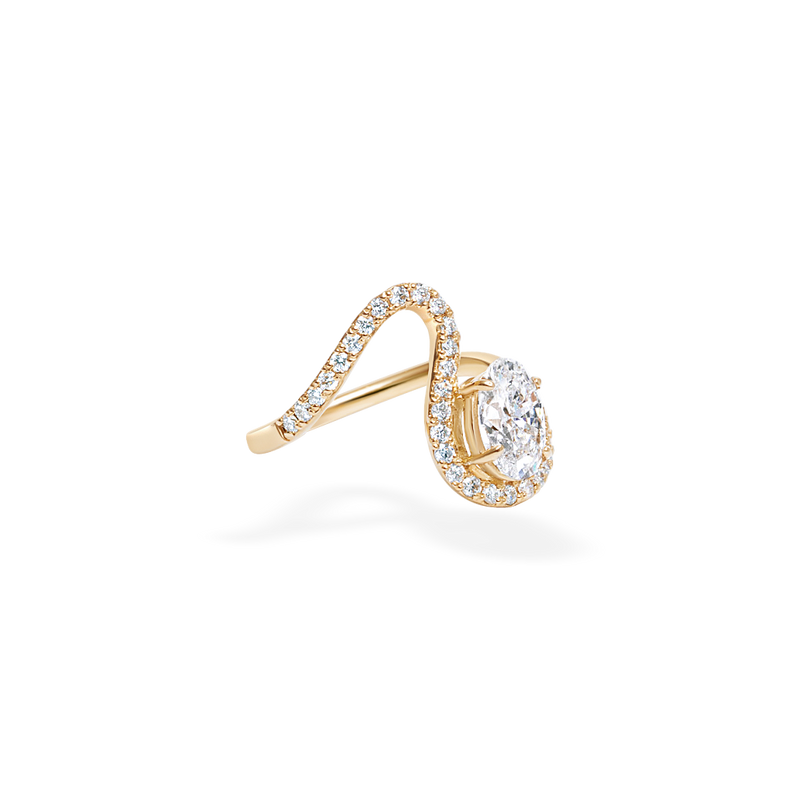 Massive 1ct Oval Wave Ring [Bridal Edition]