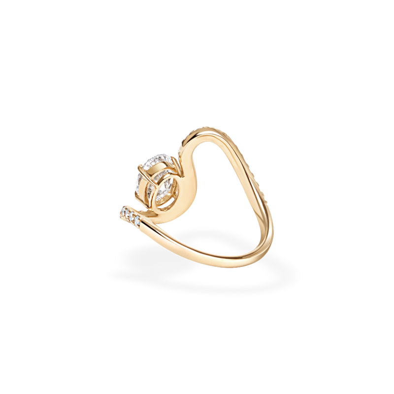 Massive 1ct Oval Wave Ring [Bridal Edition] - PRMAL