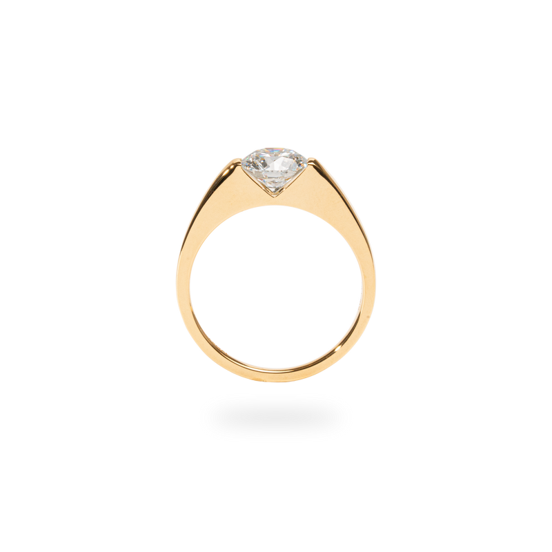 Facet 1ct Round Ring [Bridal Edition] - PRMAL