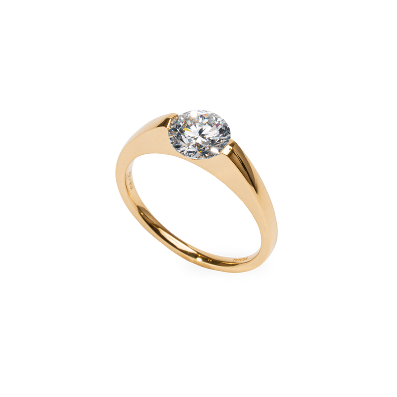 Facet 1ct Round Ring [Bridal Edition] - PRMAL