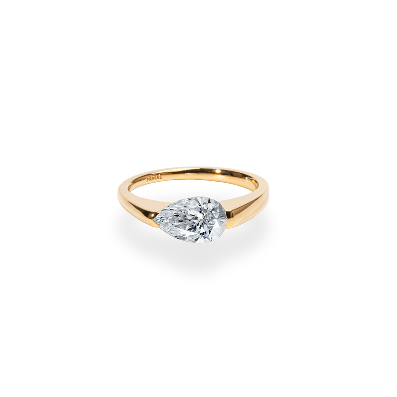 Facet 1ct Pear Ring [Bridal Edition] - PRMAL
