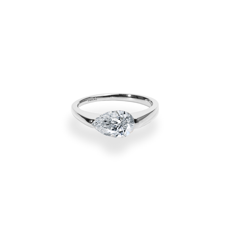 Facet 1ct Pear Ring [Bridal Edition] - PRMAL