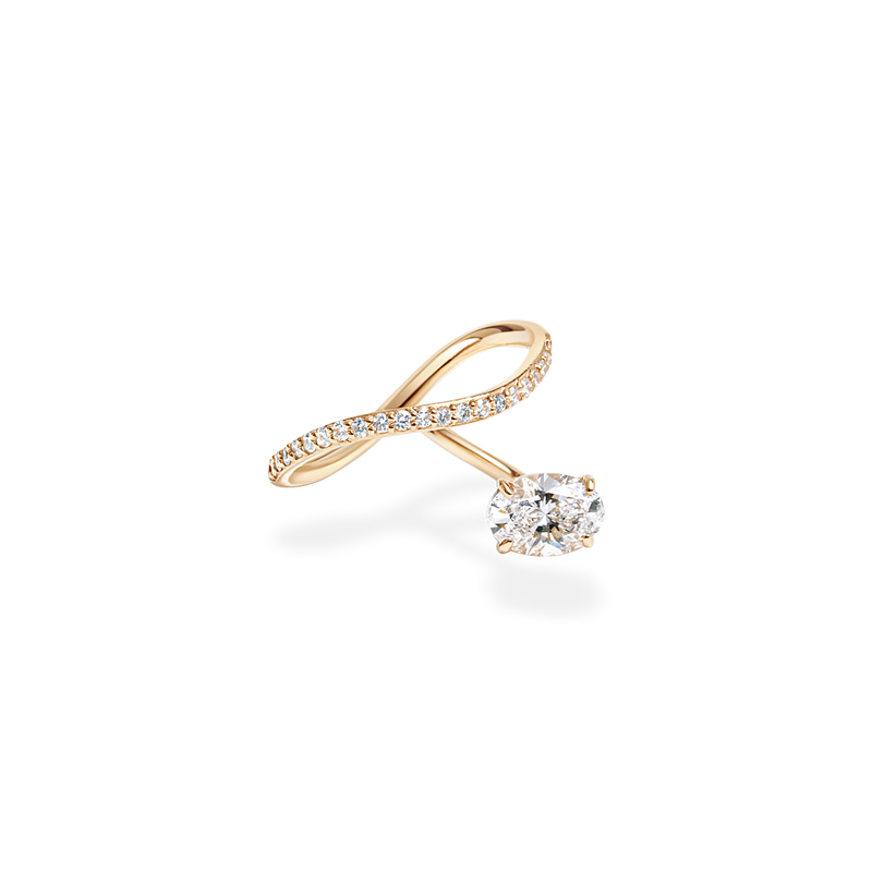 Peek 1ct Oval Wave Ring [Bridal Edition] - PRMAL