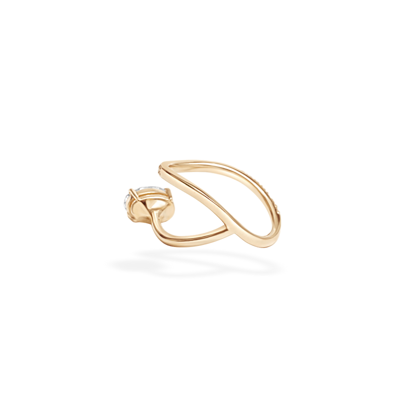 Peek 1ct Oval Wave Ring [Bridal Edition] - PRMAL