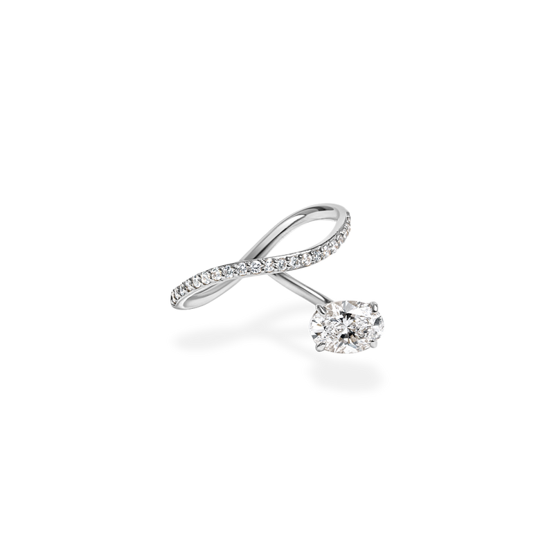 Peek 1ct Oval Wave Ring [Bridal Edition] - PRMAL