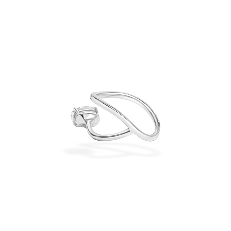 Peek 1ct Oval Wave Ring [Bridal Edition] - PRMAL