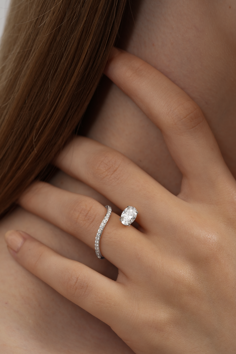 Peek 1ct Oval Wave Ring [Bridal Edition]