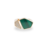 Hexagon Signet Ring [Malachite] - PRMAL