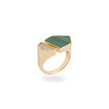 Hexagon Signet Ring [Malachite] - PRMAL
