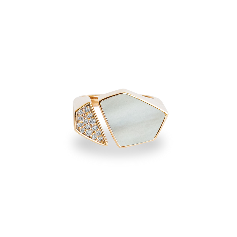 Hexagon Signet Ring [Mother of Pearl]