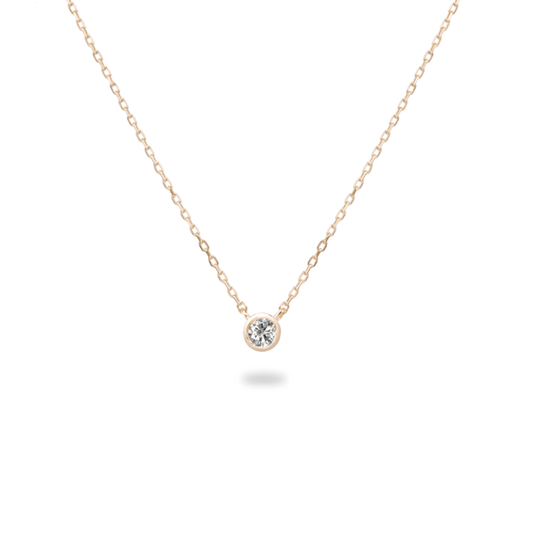 0.1ct Bezel Diamond Necklace - PRMAL