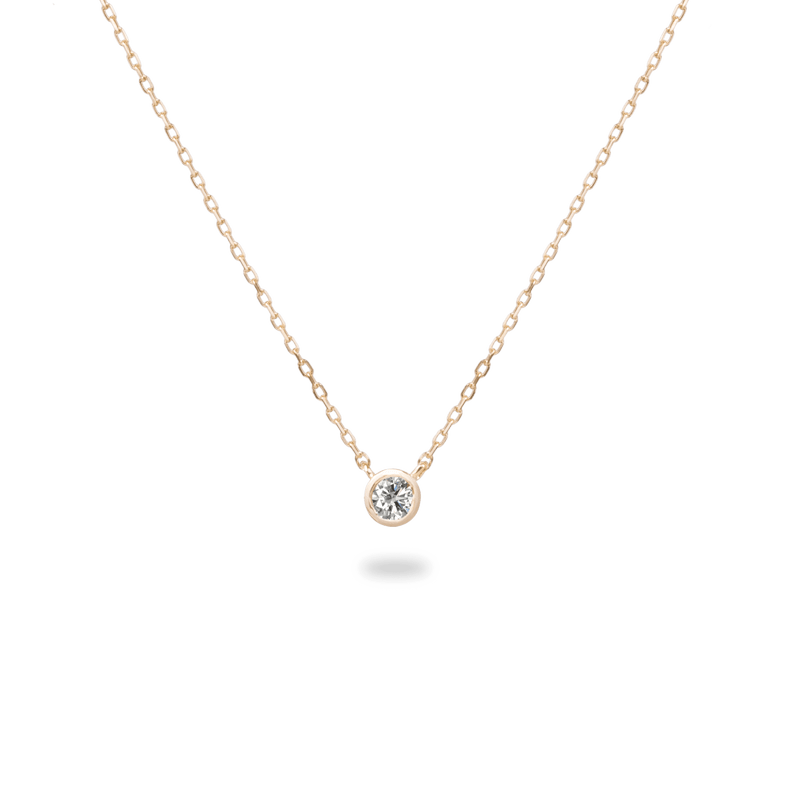 0.1ct Bezel Diamond Necklace - PRMAL