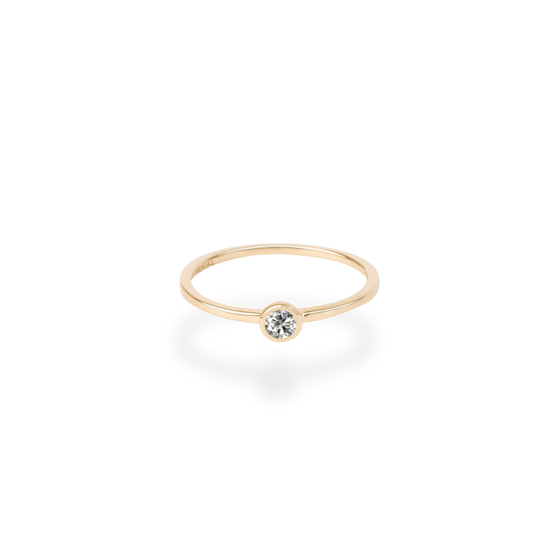 0.1ct Bezel Diamond Ring - PRMAL