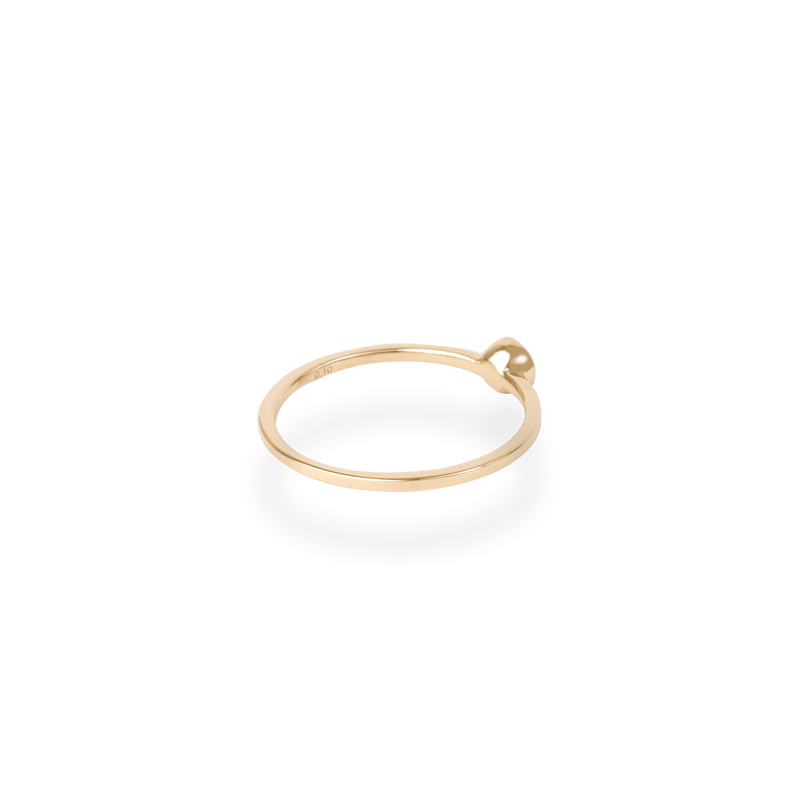 0.1ct Bezel Pink Diamond Ring - PRMAL