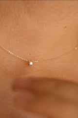 0.1ct Solitaire Diamond Necklace - PRMAL