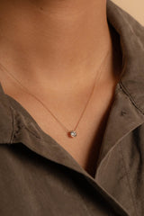 0.3ct Bezel Diamond Necklace - PRMAL