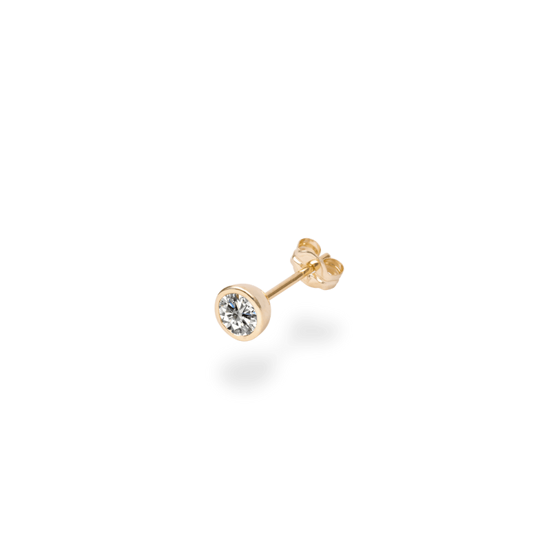 0.3ct Bezel Diamond Stud - PRMAL