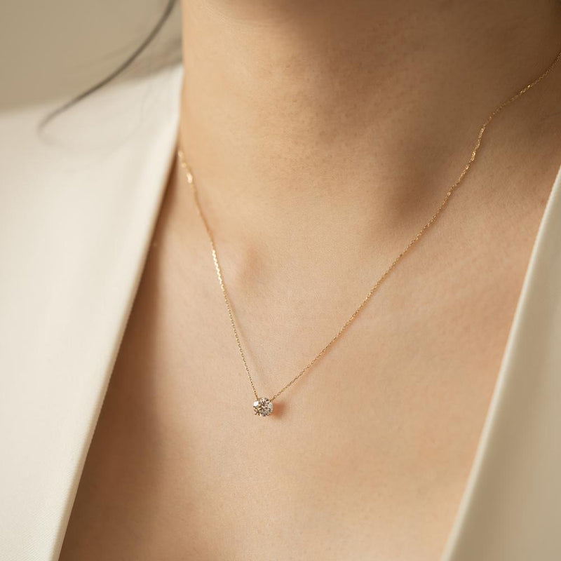 Lab-Grown Diamond Lichen Pendant Silver Necklace | Claire Hill Designs