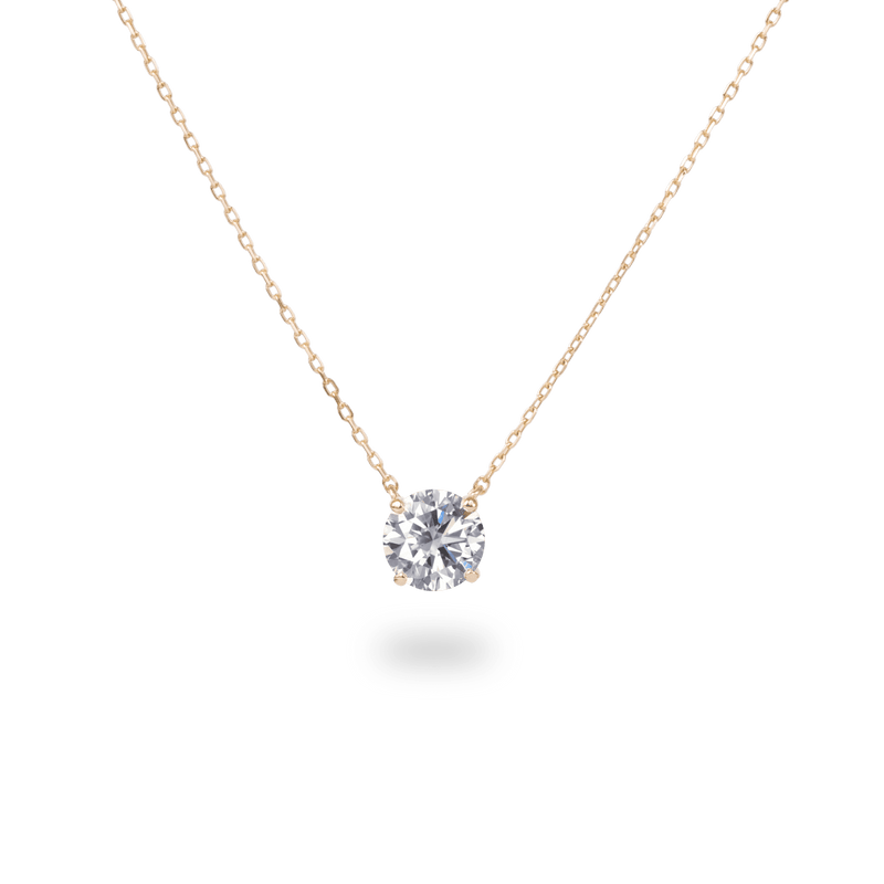 Transparent necklace with diamond online