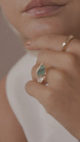 Hexagon Signet Ring [Malachite] - PRMAL