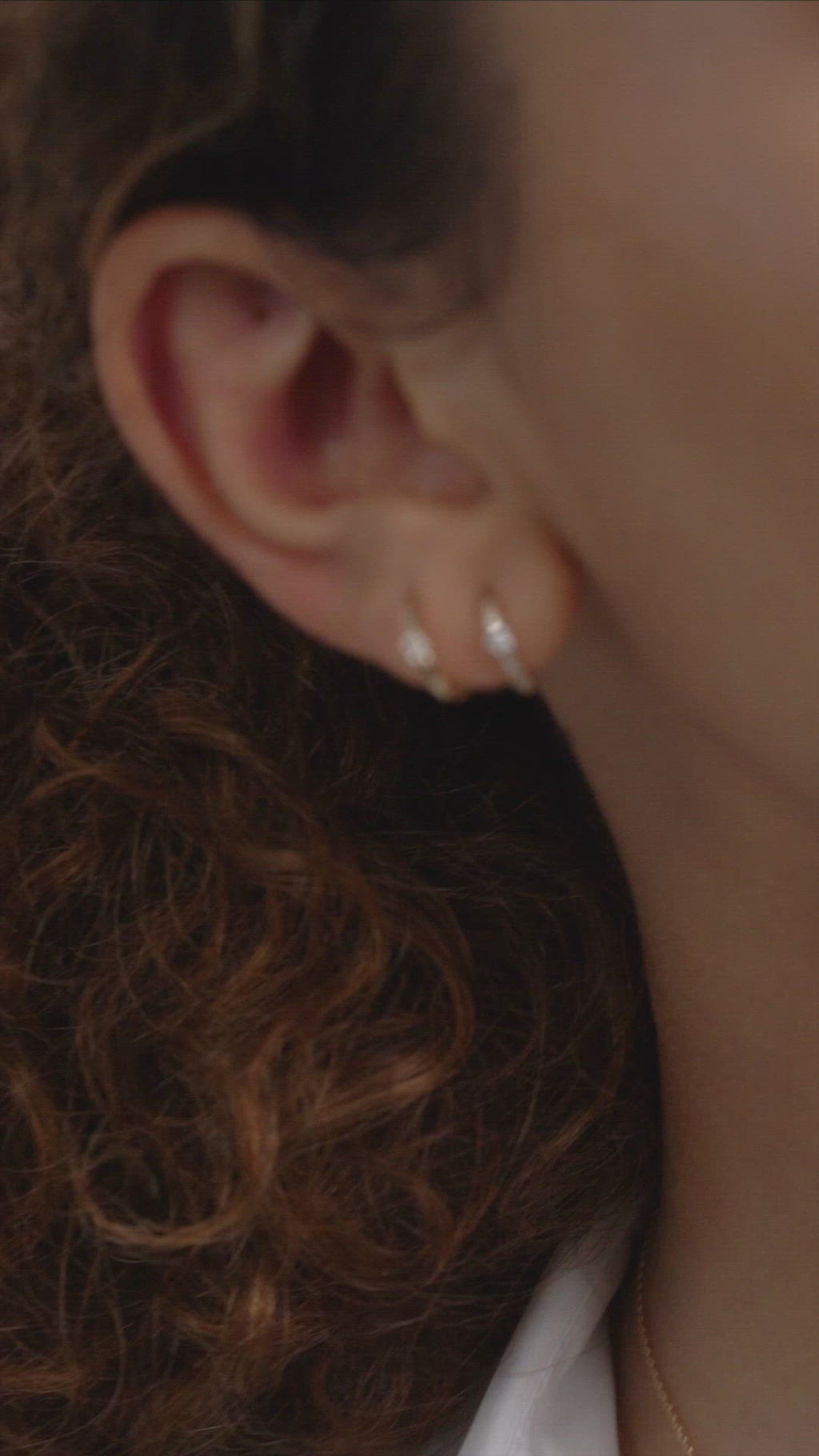 Hoop Mixture Diamond Earring S - PRMAL