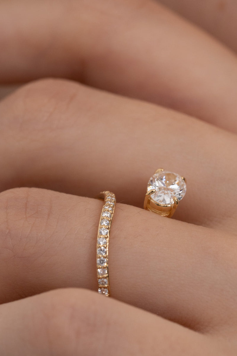 Peek 1ct Oval Wave Ring [Bridal Edition] - PRMAL