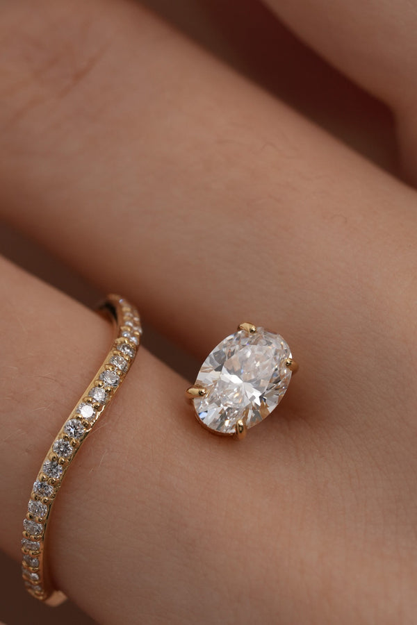 Peek 1ct Oval Wave Ring [Bridal Edition] - PRMAL