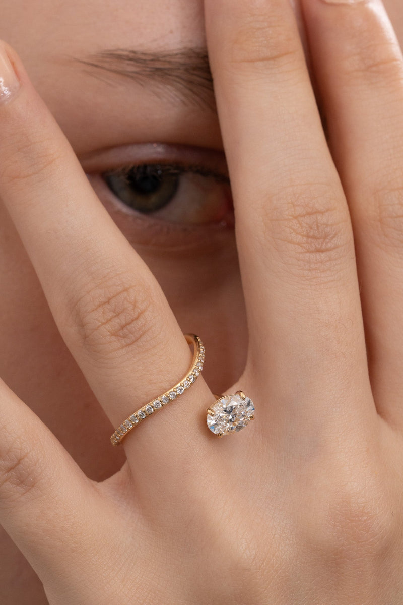 Peek 1ct Oval Wave Ring [Bridal Edition]