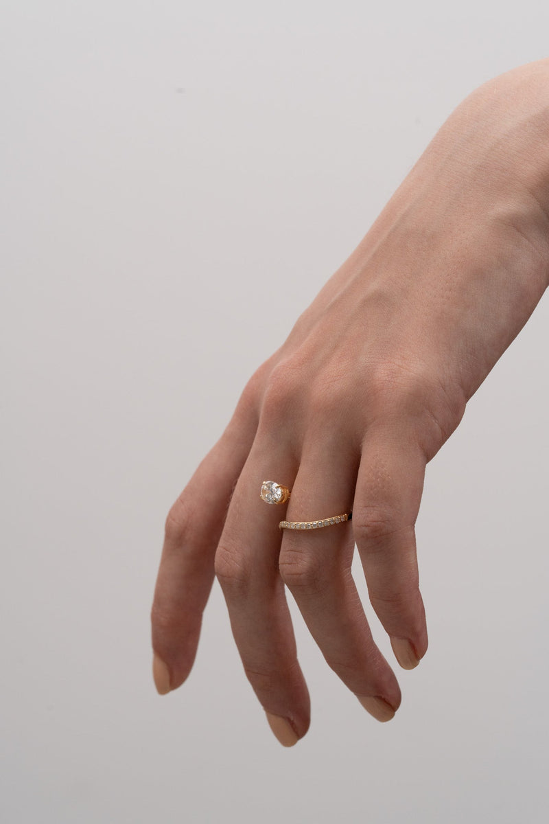 Peek 1ct Oval Wave Ring [Bridal Edition] - PRMAL