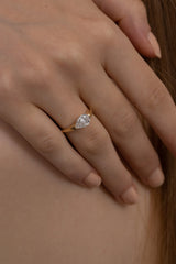Facet 1ct Pear Ring [Bridal Edition] - PRMAL