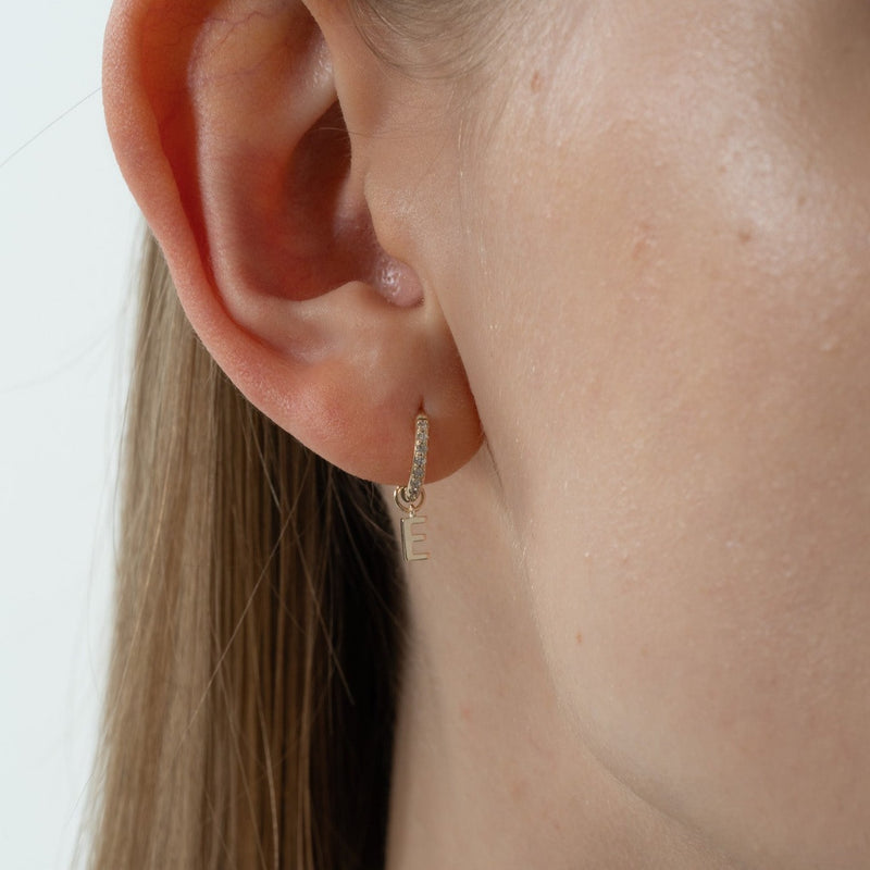 Letter Hoop Charm - PRMAL