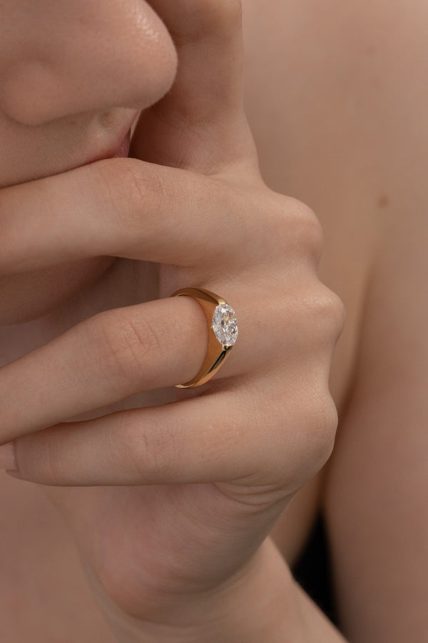Facet 1ct Oval Ring [Bridal Edition] - PRMAL