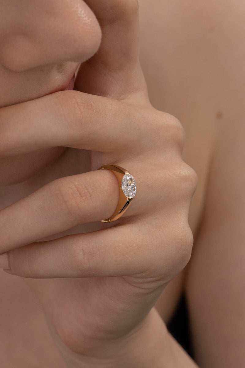 Facet 1ct Oval Ring [Bridal Edition] - PRMAL