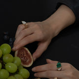 Hexagon Signet Ring [Mother of Pearl] - PRMAL
