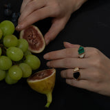 Hexagon Signet Ring [Onyx] - PRMAL