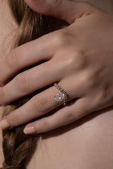 Bubble 1ct Oval Wave Ring [Bridal Edition] - PRMAL