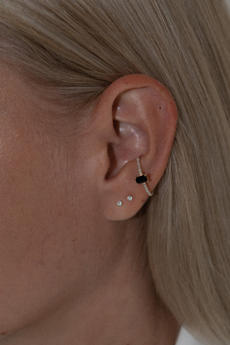 Mixture Bar Ear Cuff [Onyx] - PRMAL