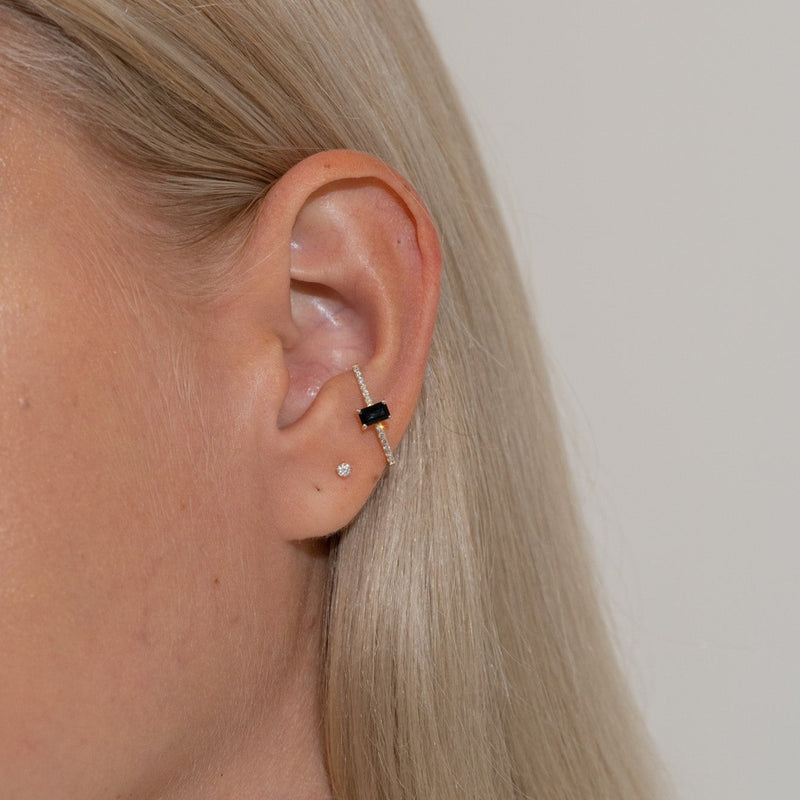 Mixture Bar Ear Cuff [Onyx] - PRMAL