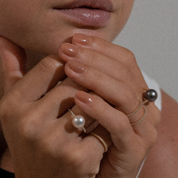 Black Pearl Oval Ring - PRMAL