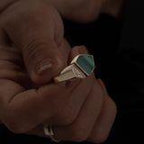 Hexagon Signet Ring [Malachite] - PRMAL