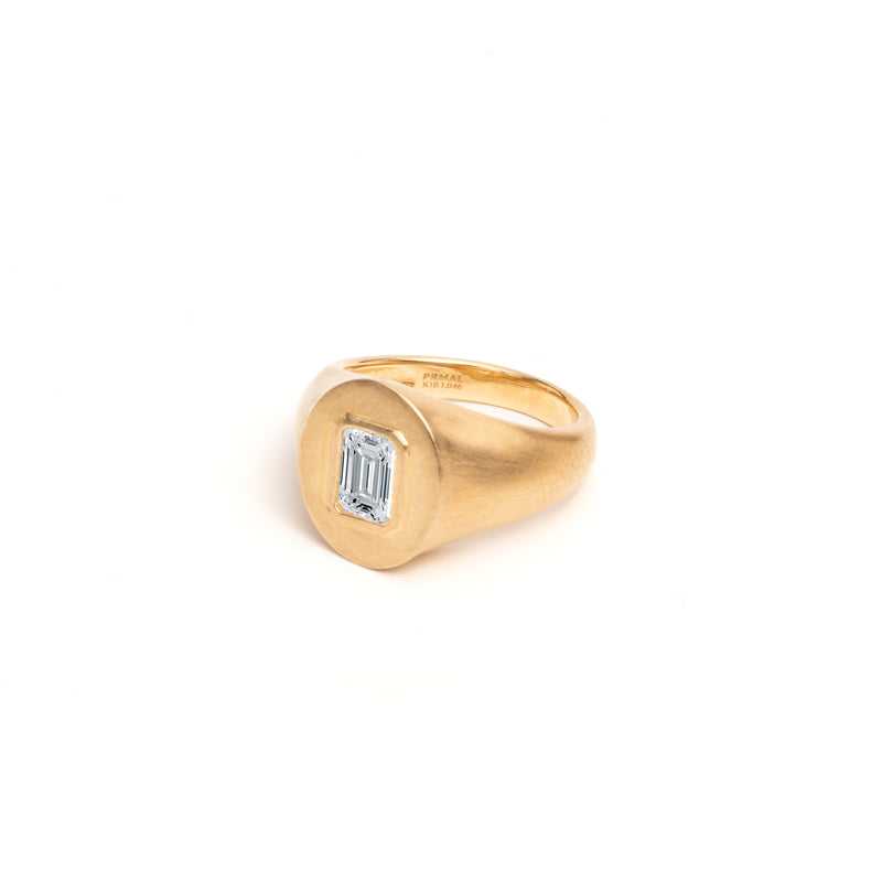1ct Emerald Signet Ring [Bridal Edition]
