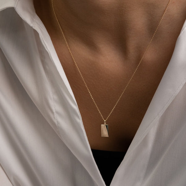Square Log Necklace - PRMAL