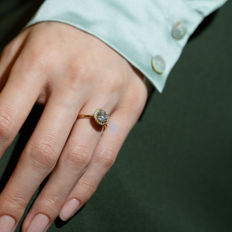 Flora Halo Plain Ring - PRMAL