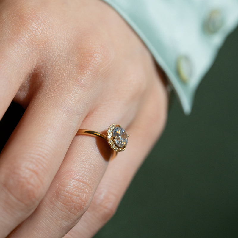 Flora Halo Plain Ring - PRMAL
