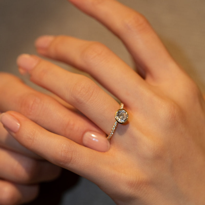 Saura Bezel Pave Ring - PRMAL