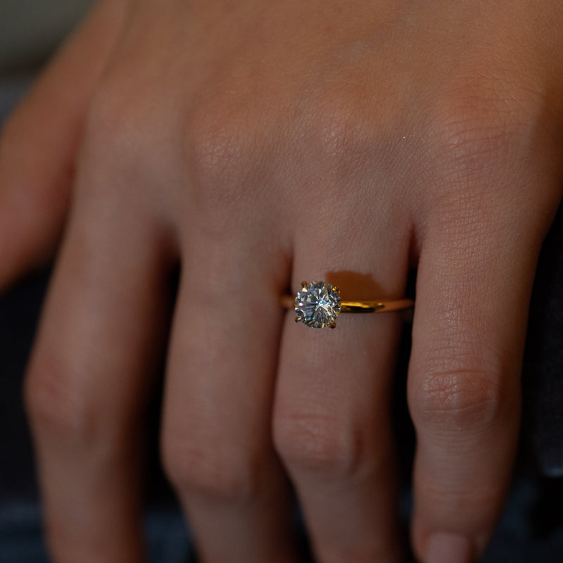Marin Solitaire Bold Plain Ring - PRMAL