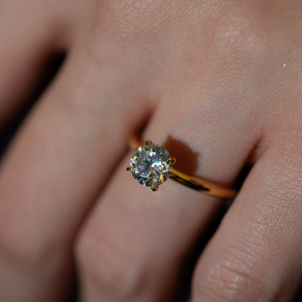 Marin Solitaire Bold Plain Ring - PRMAL