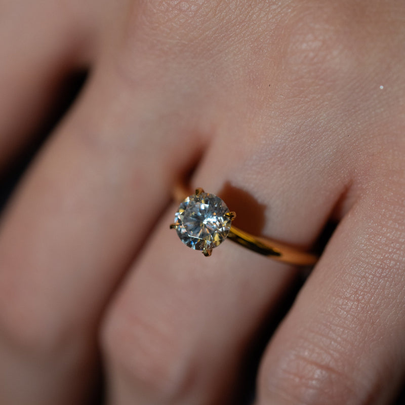 Marin Solitaire Bold Plain Ring - PRMAL