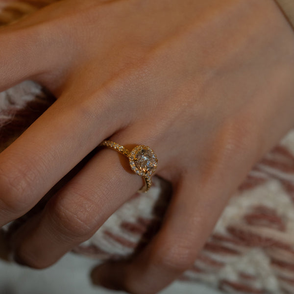 Mira Halo Bold Pave Ring - PRMAL