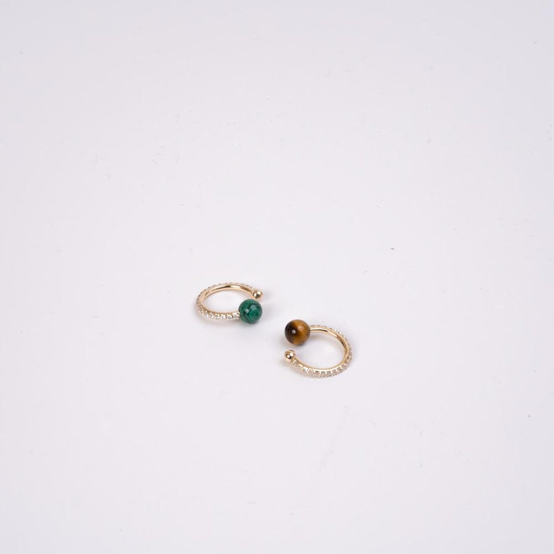 Ball Ear Cuff [Malachite] - PRMAL